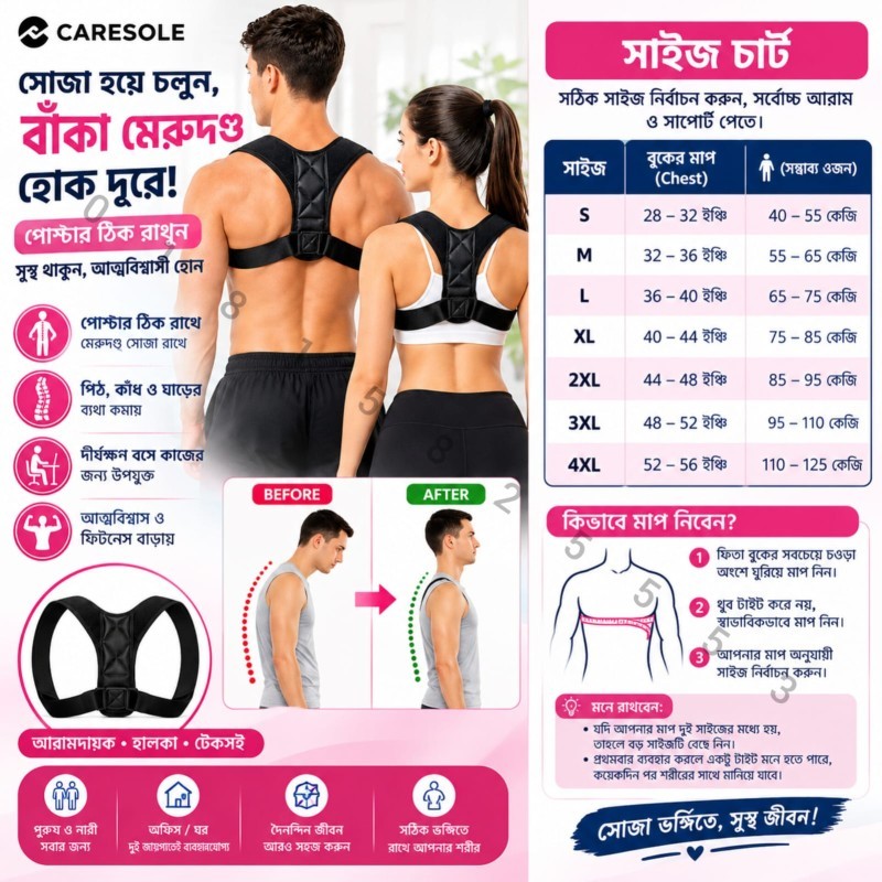 Shoulder Corrector Belt Man & Women মাত্র ৳৩৯৯ থেকে শুরু
