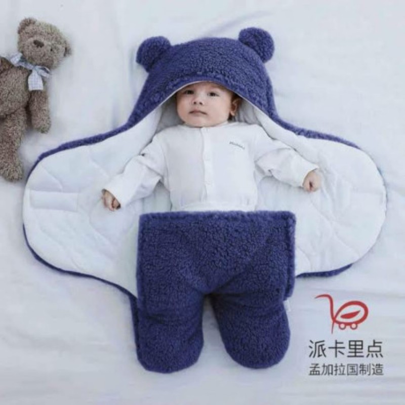 Navy Blue_ Color Baby Blanket